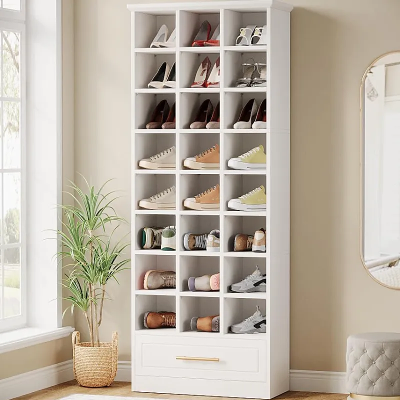 Tribesigns Shoe Racks & Cabinets|Shoe Racks & Cabinets*71" Shoe Rack, Freestanding Wooden 9-Tier Shoe Storage Cabinet