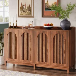 Tribesigns Sideboards & Buffets|Sideboards & Buffets*57" Sideboard Buffet, Farmhouse Storage Cabinet with Adjustable Shelf