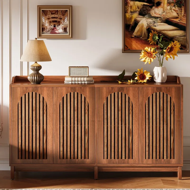 Tribesigns Sideboards & Buffets|Sideboards & Buffets*57" Sideboard Buffet, Farmhouse Storage Cabinet with Adjustable Shelf