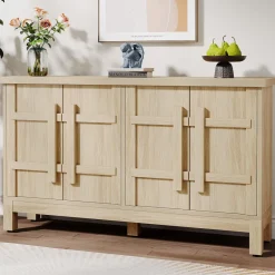 Tribesigns Sideboards & Buffets|Sideboards & Buffets*55" Sideboard Buffet, Farmhouse Sideboard Cabinet Credenzas with Storage