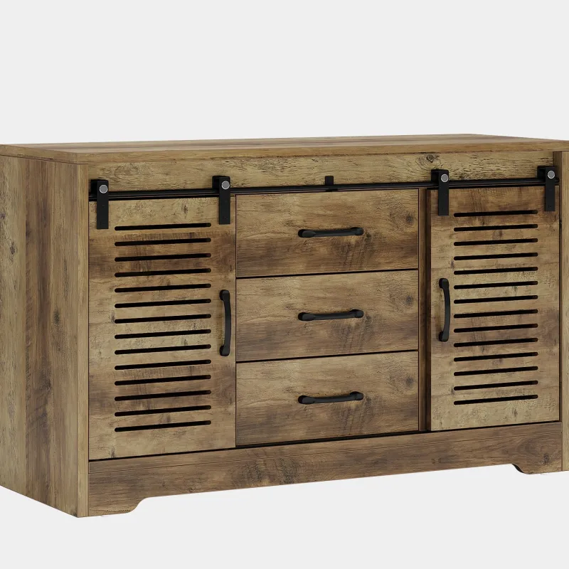 Tribesigns Sideboards & Buffets|Sideboards & Buffets*47" Sideboard Buffet, Farmhouse Buffet Cabinet With Sliding Doors & Adjustable Shelves