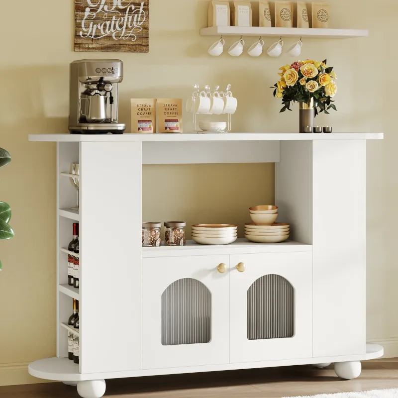 Tribesigns Sideboards & Buffets|Sideboards & Buffets*47" Sideboard Buffet, Kitchen Coffee Bar Storage Cabinet