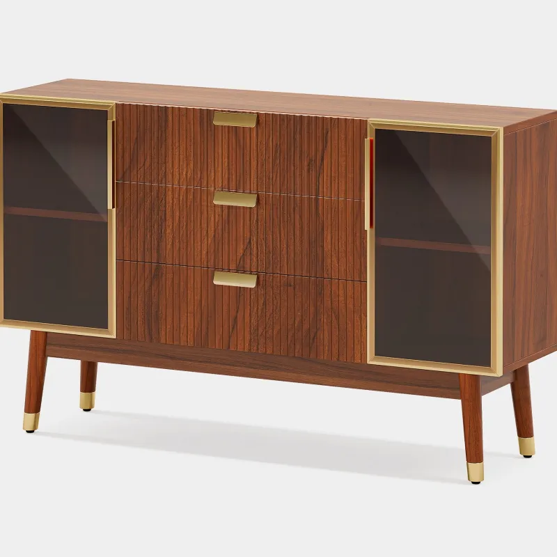 Tribesigns Sideboards & Buffets|Sideboards & Buffets*55" Sideboard Buffet, Mid - Century Buffet Storage Cabinet with 3 Drawers