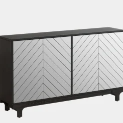 Tribesigns Sideboards & Buffets|Sideboards & Buffets*59" Sideboard Buffet, Modern Credenzas Storage Cabinet with 4 Acrylic Mirror Doors
