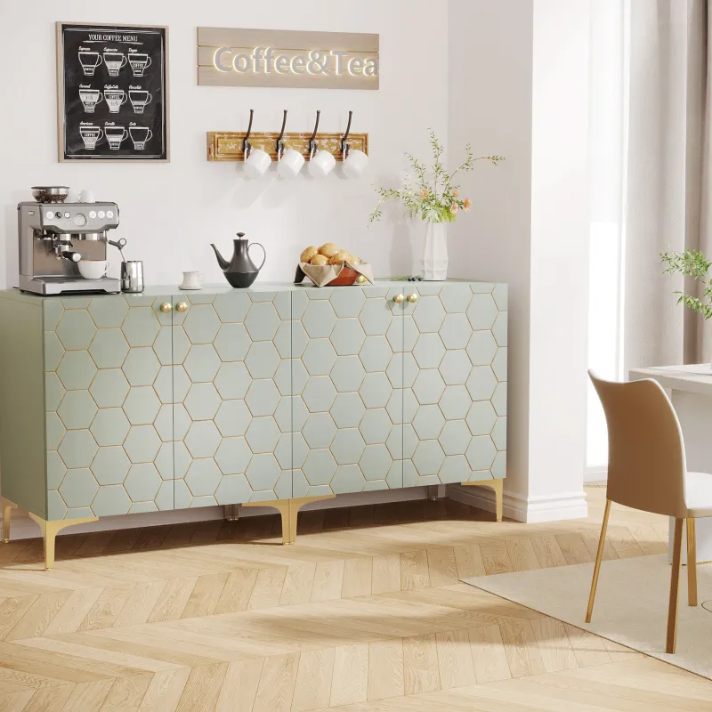 Tribesigns Sideboards & Buffets|Sideboards & Buffets*31.5" Sideboard Buffet Set of 2, Modern Storage Cabinet with Doors