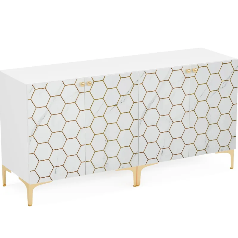 Tribesigns Sideboards & Buffets|Sideboards & Buffets*31.5" Sideboard Buffet Set of 2, Modern Storage Cabinet with Doors