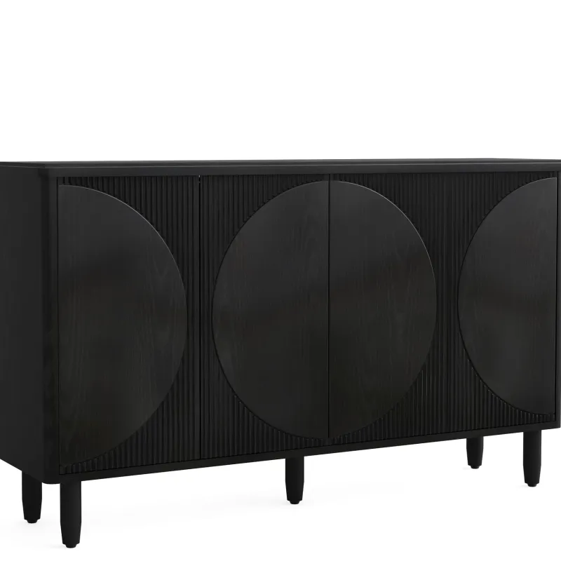 Tribesigns Sideboards & Buffets|Sideboards & Buffets*59.4" Sideboard Buffet, White Credenza Storage Cabinet with Doors