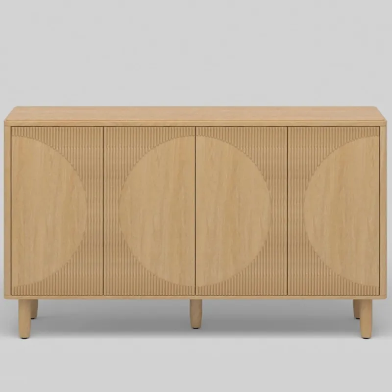 Tribesigns Sideboards & Buffets|Sideboards & Buffets*59.4" Sideboard Buffet, White Credenza Storage Cabinet with Doors
