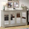 Tribesigns Sideboards & Buffets|Sideboards & Buffets*55" Sideboard Buffet, Wood Mirrored Buffet Cabinet with Adjustable Shelves