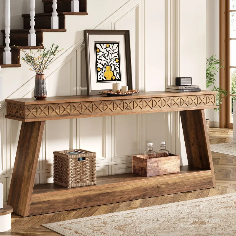 Tribesigns Console Tables|Console Tables*70.8" Sofa Table, Farmhouse Console Table Entryway Table with Storage