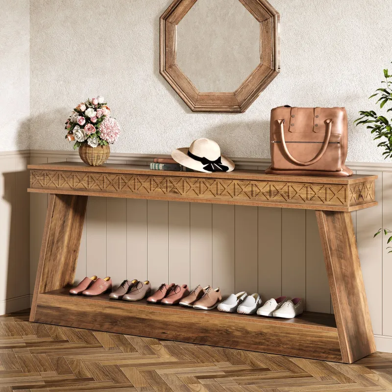 Tribesigns Console Tables|Console Tables*70.8" Sofa Table, Farmhouse Console Table Entryway Table with Storage