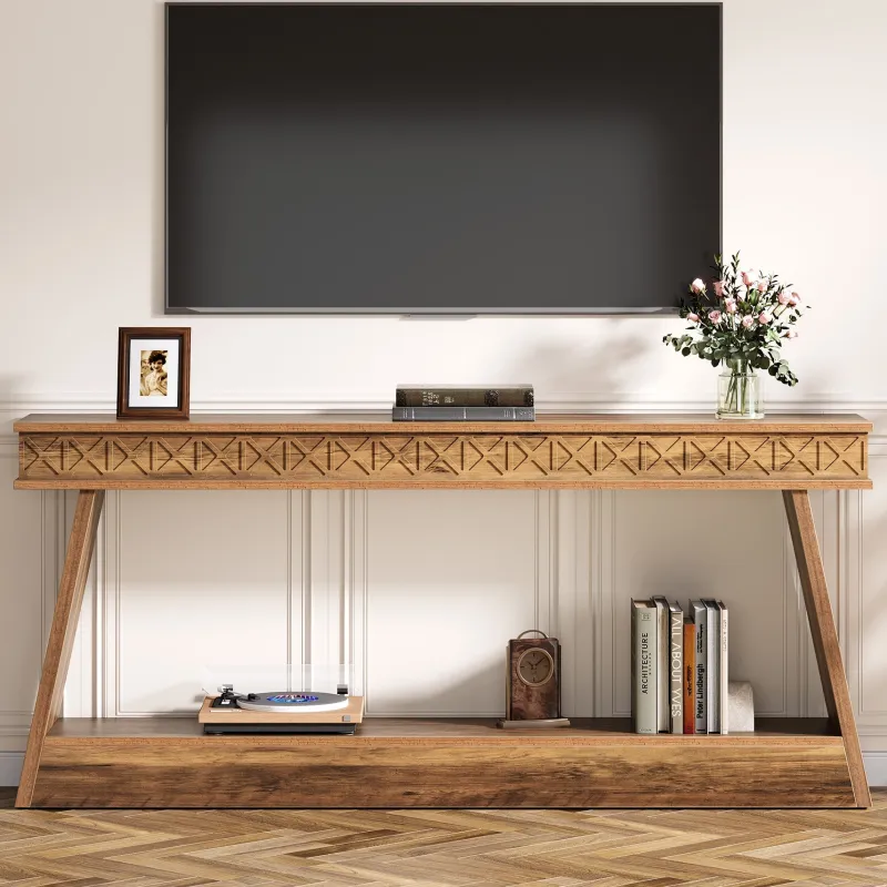 Tribesigns Console Tables|Console Tables*70.8" Sofa Table, Farmhouse Console Table Entryway Table with Storage