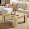 Tribesigns Coffee Tables*38.8" Square Coffee Table, Wood Center Table Snack Table