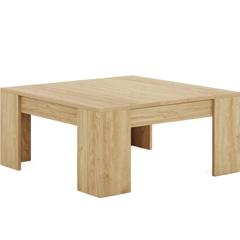 Tribesigns Coffee Tables*38.8" Square Coffee Table, Wood Center Table Snack Table