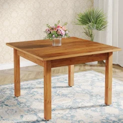 Tribesigns Dining Tables*39.4'' Square Dining Table Kitchen Table with Solid Wood Legs for 4