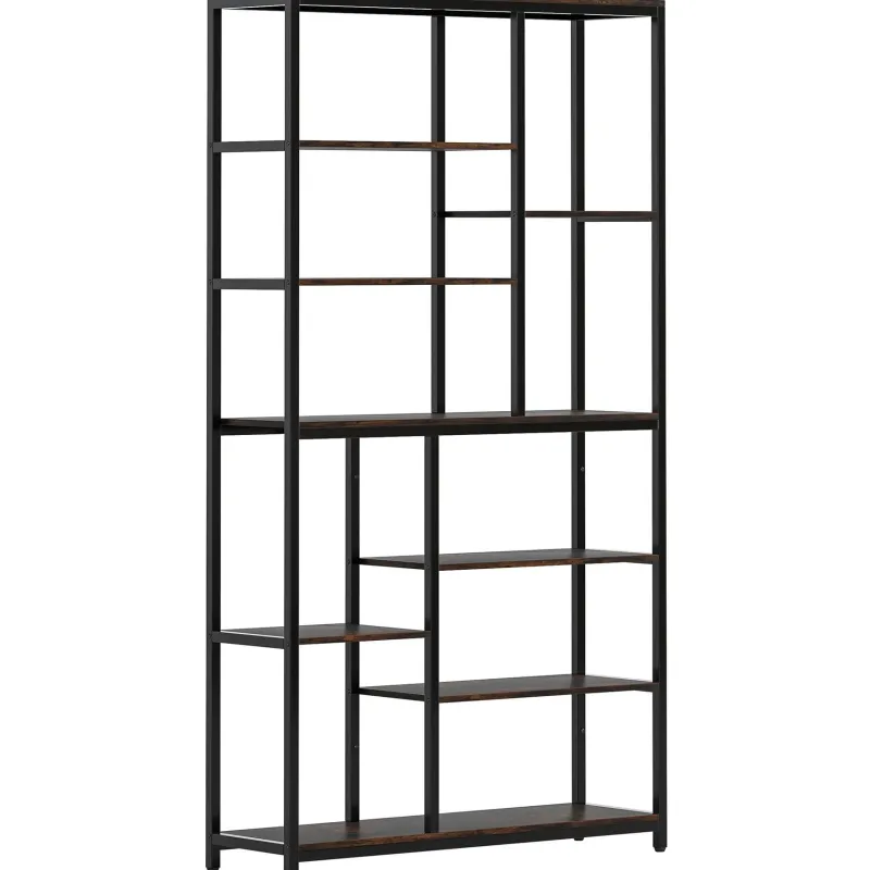 Tribesigns Bookcases & Bookshelves|Bookcases & Bookshelves*79" Tall Bookshelf, 8 - Tier Staggered Etagere Bookcase Shelving Unit
