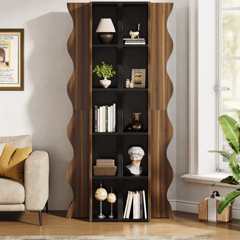 Tribesigns Corner Shelves|Corner Shelves*70.8" Tall Corner Shelf, 6 - Tier Bookshelf Display Shelves Storage Organizer