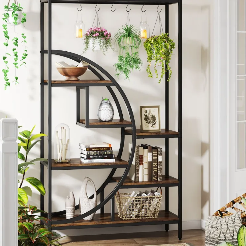 Tribesigns Plant Stands|Plant Stands*70.9" Tall Plant Stand, 7 Tier Flower Pots Display Rack with 6 Hooks