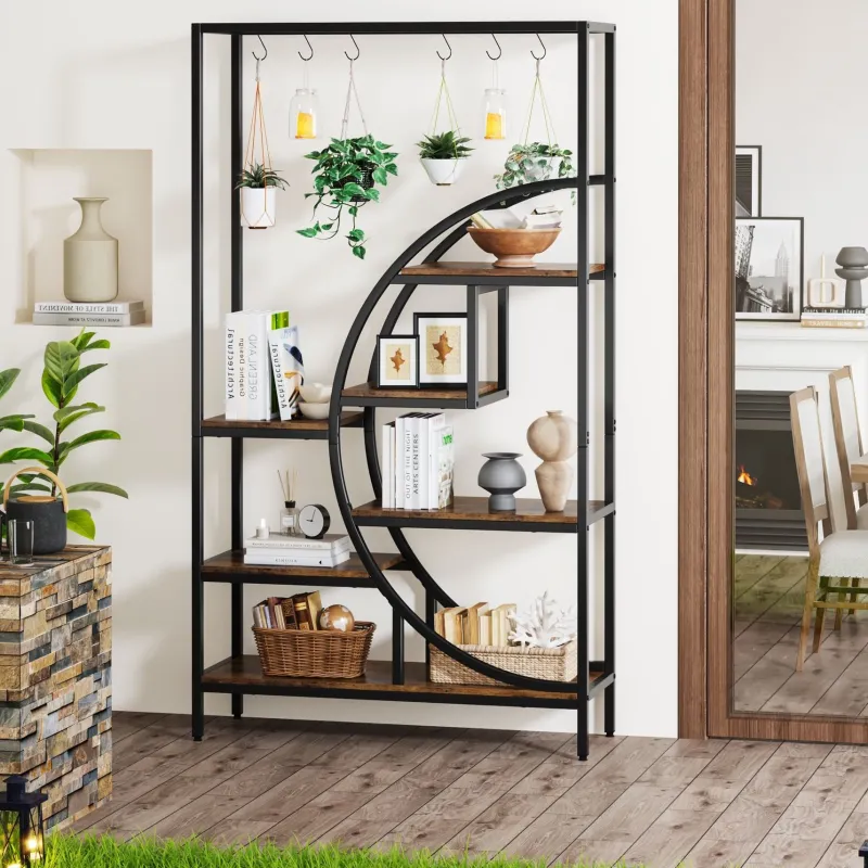 Tribesigns Plant Stands|Plant Stands*70.9" Tall Plant Stand, 7 Tier Flower Pots Display Rack with 6 Hooks