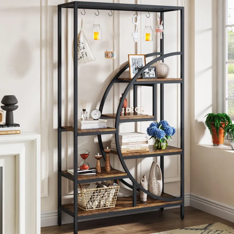 Tribesigns Plant Stands|Plant Stands*70.9" Tall Plant Stand, 7 Tier Flower Pots Display Rack with 6 Hooks