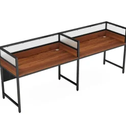 Tribesigns Desks*94.5" Two - Person Desk, Office Computer Desk Workstation Desk with Privacy Panel