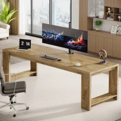 Tribesigns Desks*86" Two Person Desk, Long Computer Desk Conference Table