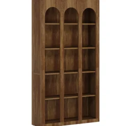 Tribesigns Bookcases & Bookshelves|Bookcases & Bookshelves*70.8" Wood Bookshelf, 5 - Tier Rustic Bookcase Display Storage Shelving Unit