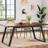 Tribesigns Dining Tables*63" Wood Dining Table for 6, Rectangular Kitchen Table with Metal Legs