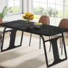Tribesigns Dining Tables*63" Wood Dining Table, Rectangle Kitchen Table for 4 - 6