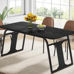 Tribesigns Dining Tables*63" Wood Dining Table, Rectangle Kitchen Table for 4 - 6