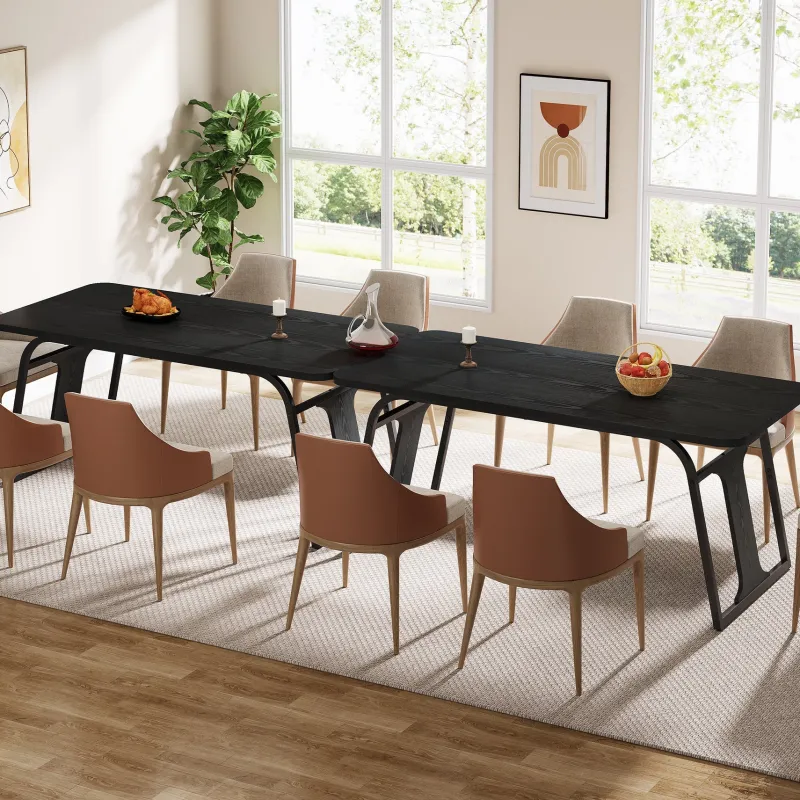 Tribesigns Dining Tables*63" Wood Dining Table, Rectangle Kitchen Table for 4 - 6