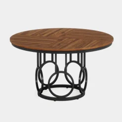 Tribesigns Dining Tables*47" Wood Dining Table, Round Kitchen Table for 4 - 6 People