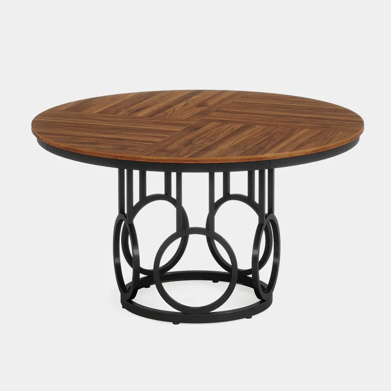 Tribesigns Dining Tables*47" Wood Dining Table, Round Kitchen Table for 4 - 6 People