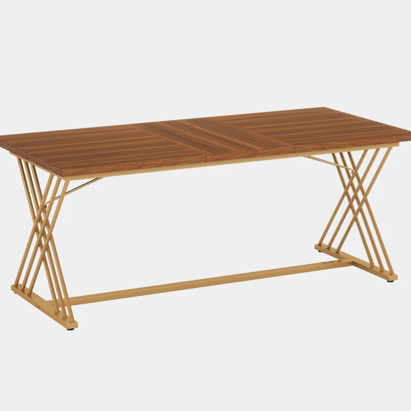 Tribesigns Desks*63" Wood Executive Desk Computer Desk with Metal Frame for Home Office