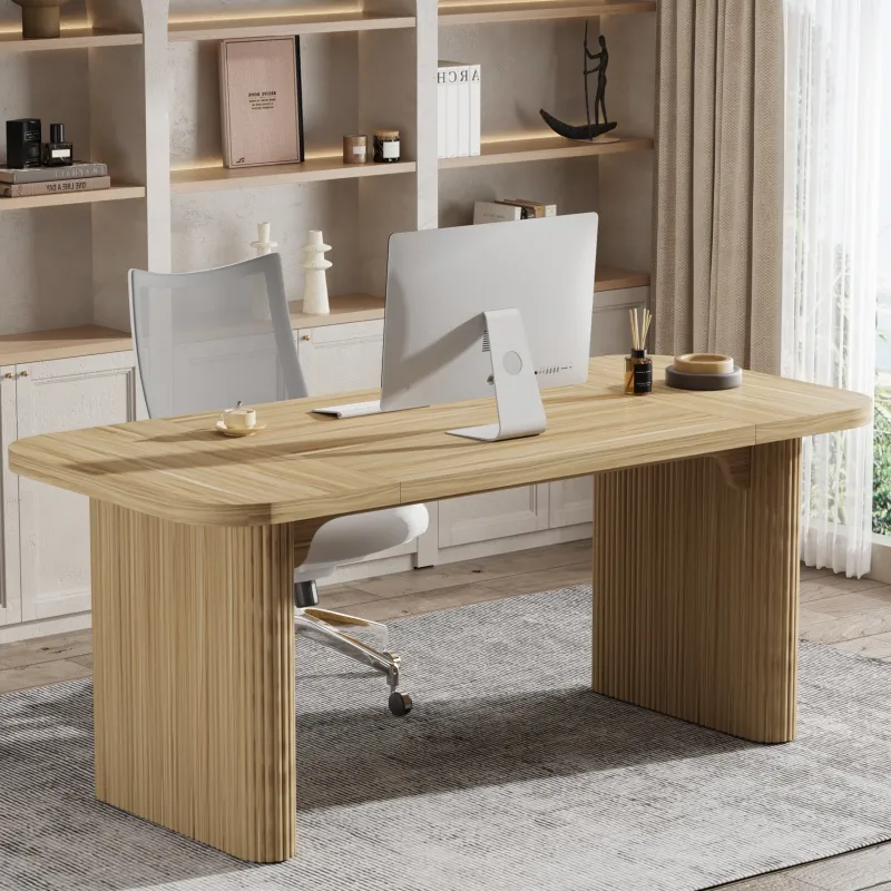 Tribesigns Desks*62.2" Wood Executive Desk Simple Rectangular Computer Desk Writing Table