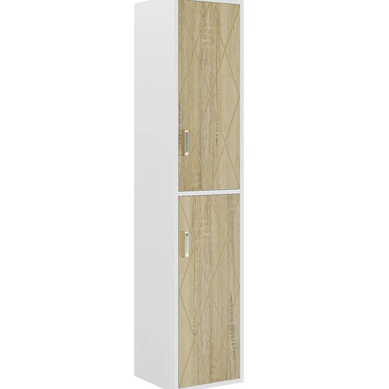 Tribesigns File Cabinets|File Cabinets*75" Wood Storage Cabinet, Free - Standing Cube Cabinet with 6 Shelves