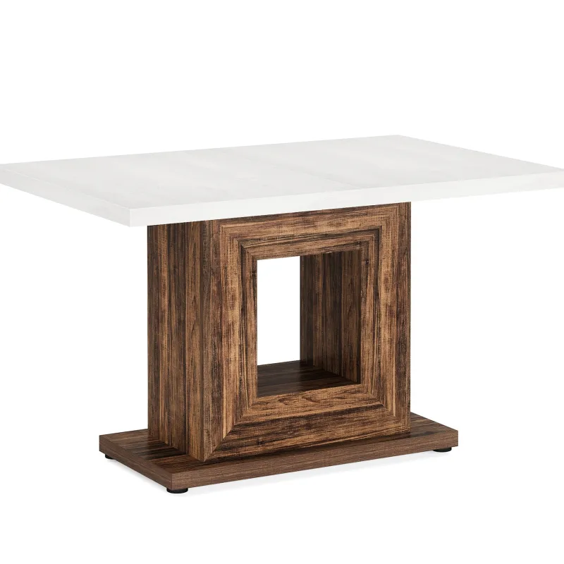 Tribesigns Dining Tables*47" Wooden Dining Table, Farmhouse Kitchen Dinner Table for 4
