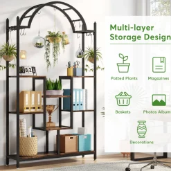 Tribesigns Plant Stands|Plant Stands*Arched Plant Stand, 74.8
