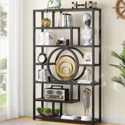 Tribesigns Bookcases & Bookshelves|Bookcases & Bookshelves*Bookshelf, 72’’ Etagere Bookcase 7-Tier Industrial Display Shelf