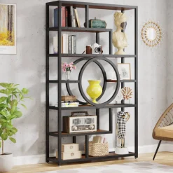 Tribesigns Bookcases & Bookshelves|Bookcases & Bookshelves*Bookshelf, 72’’ Etagere Bookcase 7-Tier Industrial Display Shelf