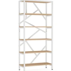 Tribesigns Etagere|Etagere*Bookshelf, 71" Industrial Etagere Bookcase 6 Shelf Display Rack