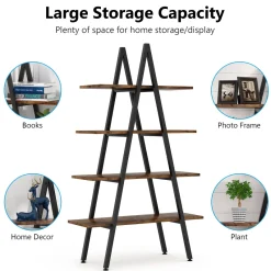 Tribesigns Bookcases & Bookshelves|Bookcases & Bookshelves*Bookshelf, A-Shaped Bookcase 4-Tier Ladder Display Shelves