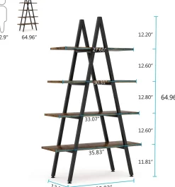 Tribesigns Bookcases & Bookshelves|Bookcases & Bookshelves*Bookshelf, A-Shaped Bookcase 4-Tier Ladder Display Shelves