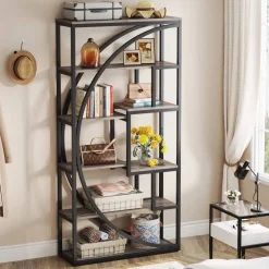 Tribesigns Bookcases & Bookshelves|Bookcases & Bookshelves*Bookshelf, Industrial Bookcase with 8 Open Storage Shelf