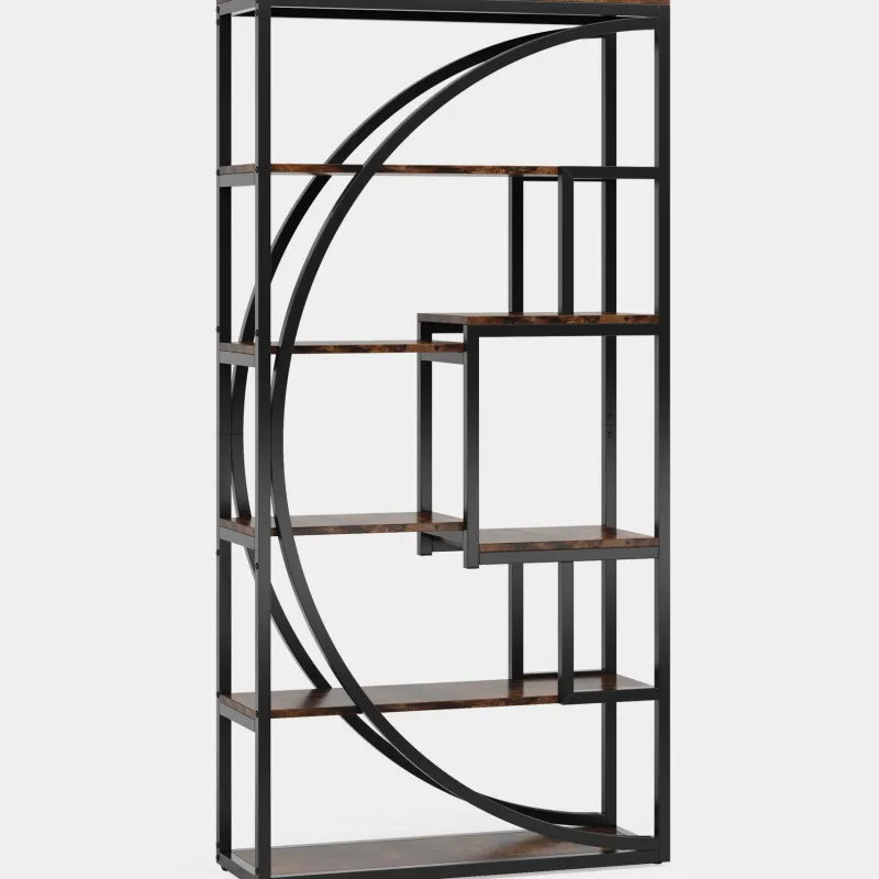 Tribesigns Bookcases & Bookshelves|Bookcases & Bookshelves*Bookshelf, Industrial Bookcase with 8 Open Storage Shelf