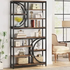 Tribesigns Bookcases & Bookshelves|Bookcases & Bookshelves*Bookshelf, Industrial 8-Tier Etagere Bookcases Open Display Shelves