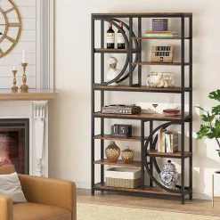 Tribesigns Bookcases & Bookshelves|Bookcases & Bookshelves*Bookshelf, Industrial 8-Tier Etagere Bookcases Open Display Shelves