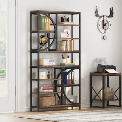 Tribesigns Bookcases & Bookshelves|Bookcases & Bookshelves*Bookshelf, Industrial 8-Tier Etagere Bookcases Open Display Shelves