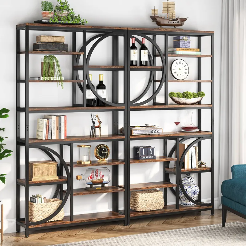 Tribesigns Bookcases & Bookshelves|Bookcases & Bookshelves*Bookshelf, Industrial 8-Tier Etagere Bookcases Open Display Shelves