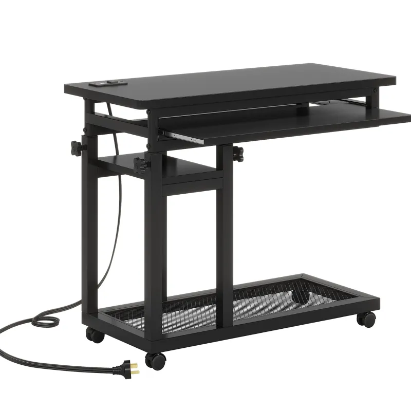 Tribesigns End & Side Tables*C Table, Mobile Portable Desk Side Table with Power Outlet
